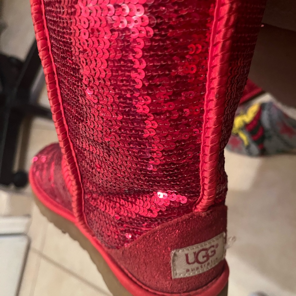 Ugg Red Sequin Boots - image 4